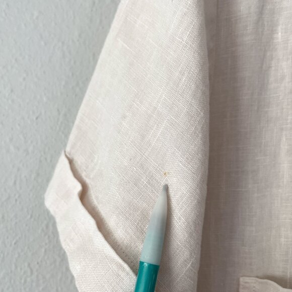 Cloth & Stone for Anthropologie Safari Linen Romper Women's L Button Up Beige - Picture 6 of 15